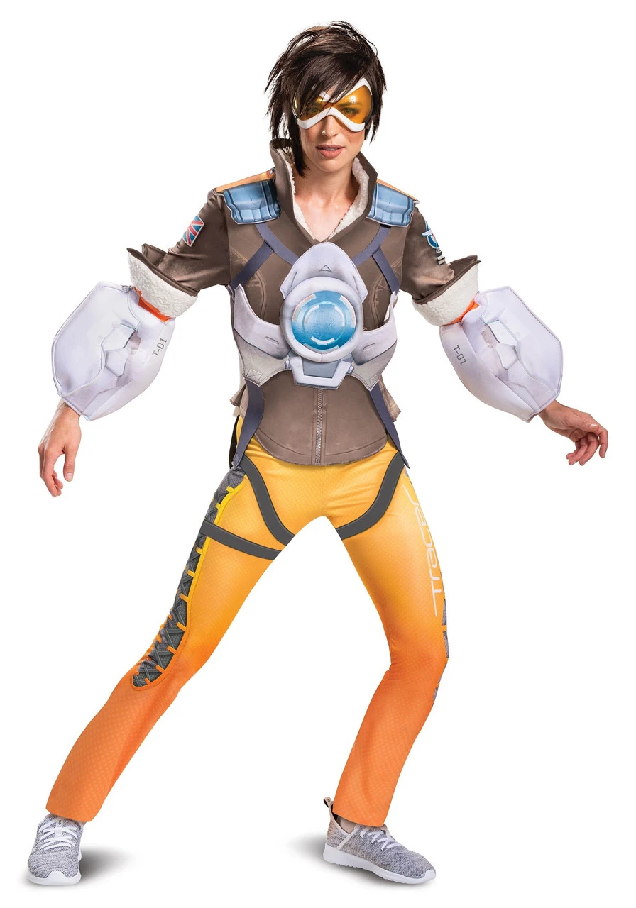 Tracer Overwatch Deluxe Costume | Overwatch | Womens Costumes 1 Tracer Overwatch Deluxe Costume | Overwatch | Womens Costumes