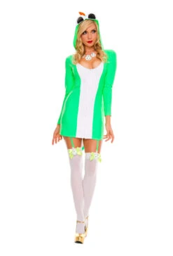 Yoshi Hot Hooded Dress Costume | Super Mario Bros | Womens Costumes