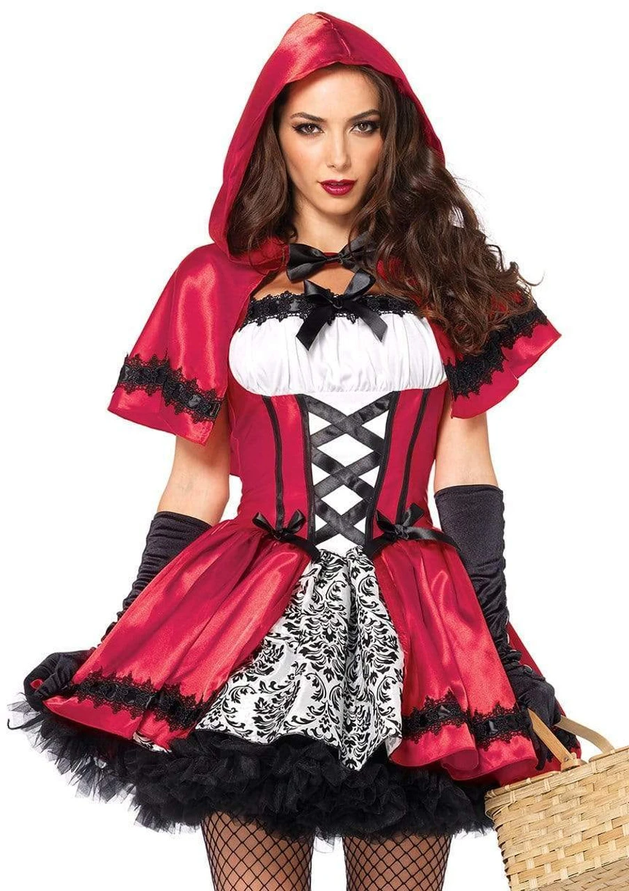 Gothic Red Riding Hood Costume | Little Red Riding Hood | Womens Costumes 1 Gothic Red Riding Hood Costume | Little Red Riding Hood | Womens Costumes