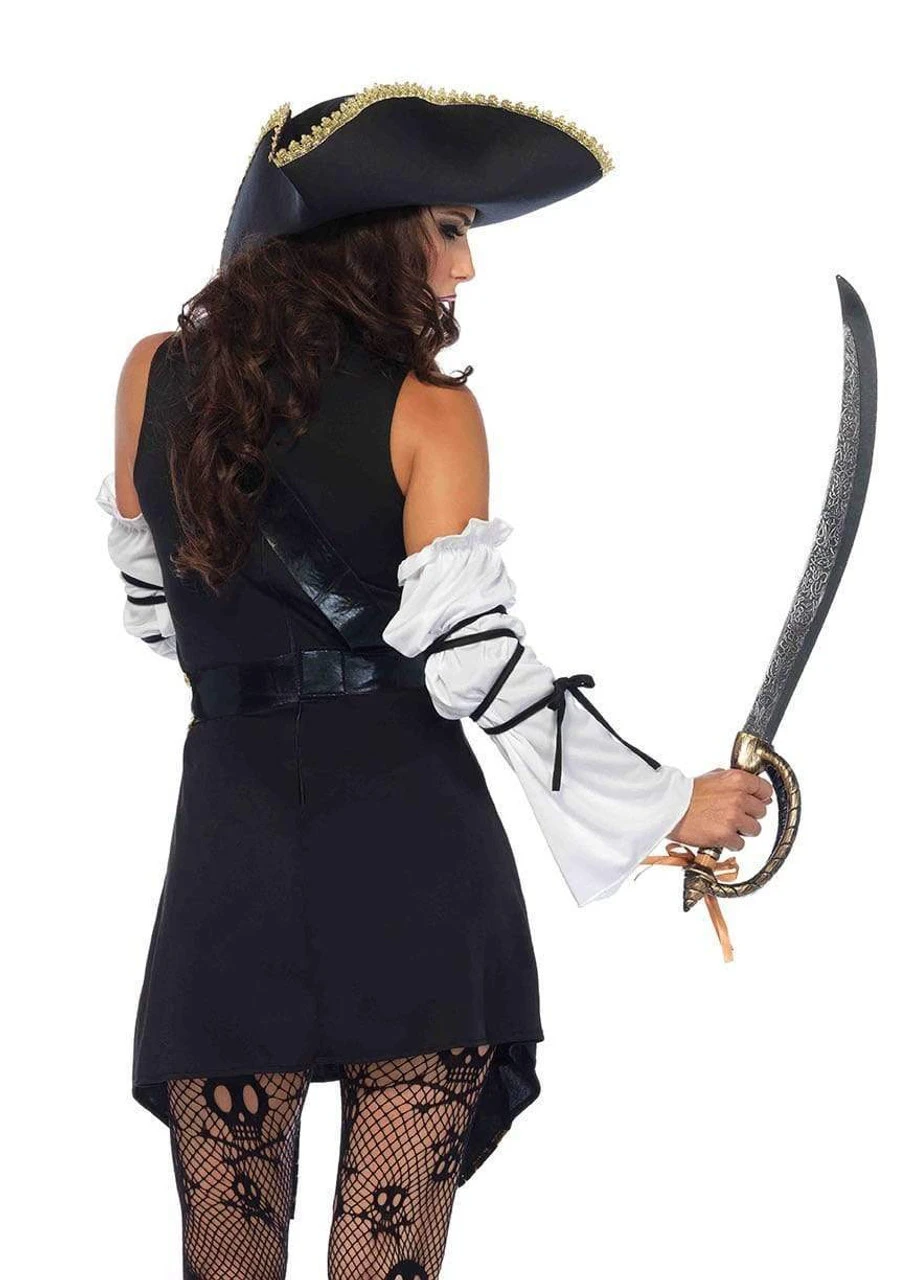 Black Sea Buccaneer 4pc Plus Size Costume | Pirates | Womens Costumes 2 Black Sea Buccaneer 4pc Plus Size Costume | Pirates | Womens Costumes - Image 2