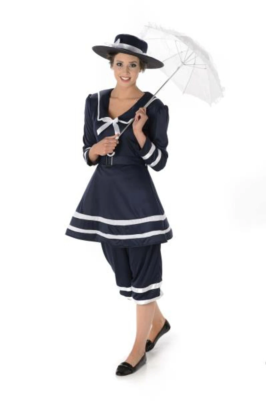 Victorian Blue Bathing Suit Costume | Victorian | Womens Costumes 1 Victorian Blue Bathing Suit Costume | Victorian | Womens Costumes