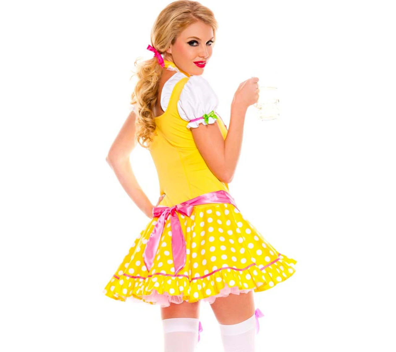 Bright Yellow German Dirndl OktoberfestCostume | Oktoberfest | Womens Costumes 2 Bright Yellow German Dirndl OktoberfestCostume | Oktoberfest | Womens Costumes - Image 2