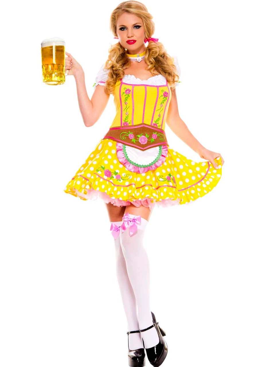 Bright Yellow German Dirndl OktoberfestCostume | Oktoberfest | Womens Costumes 1 Bright Yellow German Dirndl OktoberfestCostume | Oktoberfest | Womens Costumes