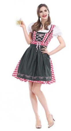 Oktoberfest Fraulein Checkered Beer Girl Costume | Oktoberfest | Womens Costumes
