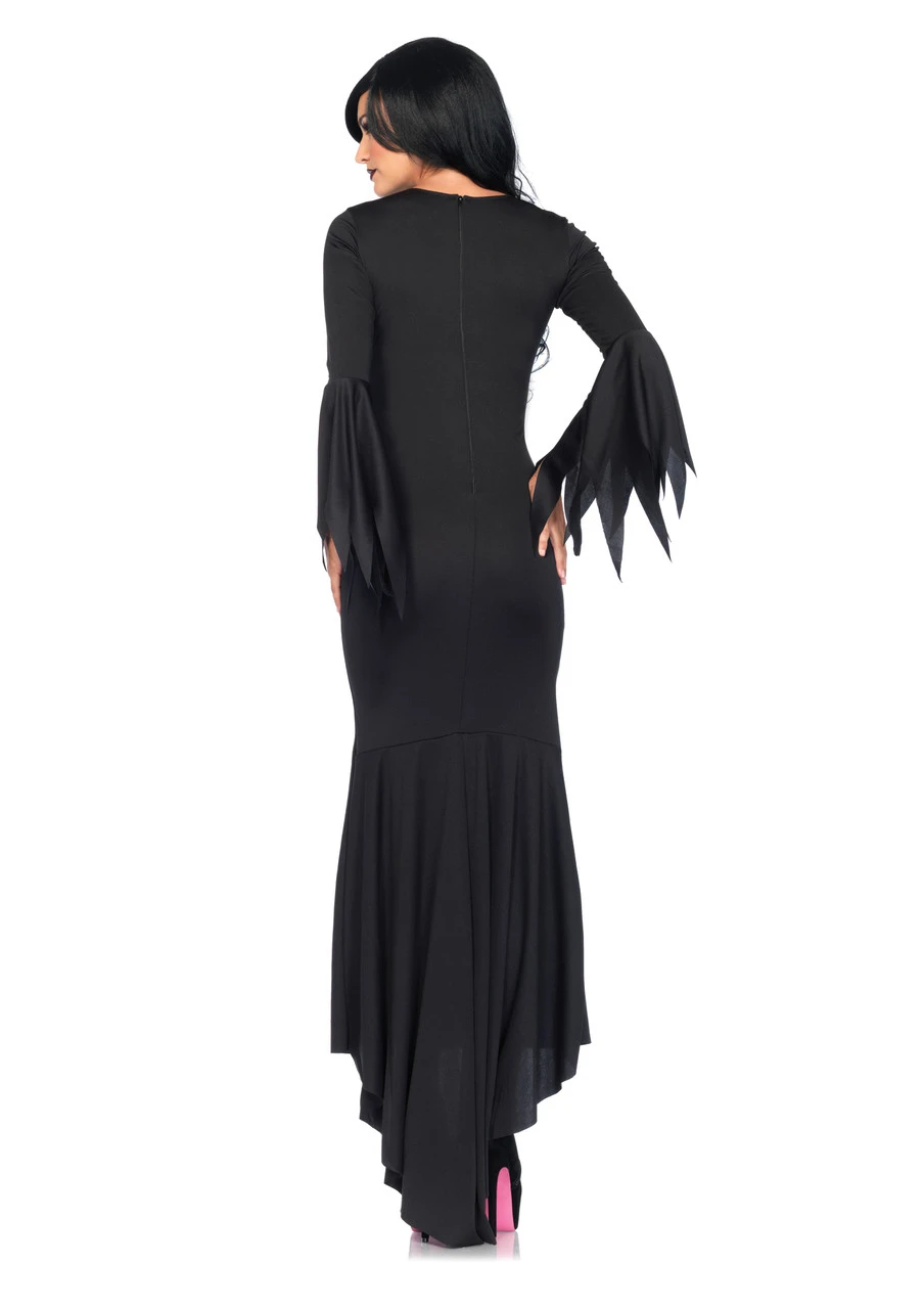Floor Length Gothic Witch Dress Morticia Inspired Costume | Addams Family | Womens Costumes 2 Floor Length Gothic Witch Dress Morticia Inspired Costume | Addams Family | Womens Costumes - Image 2
