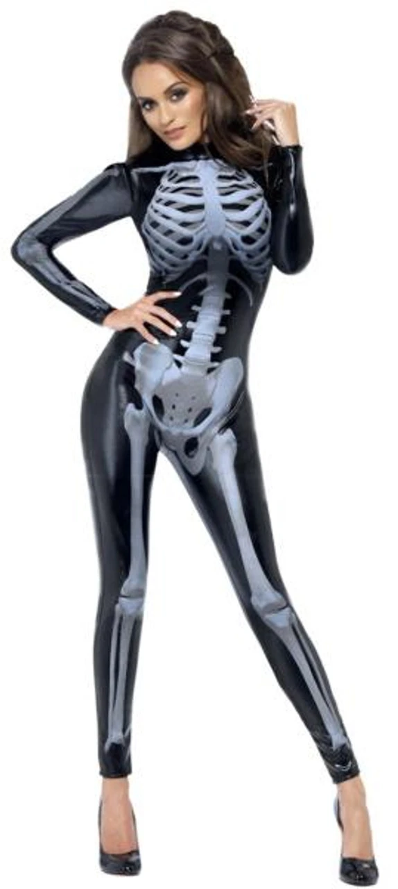 Skeleton Jumpsuit Costume | Halloween | Womens Costumes 1 Skeleton Jumpsuit Costume | Halloween | Womens Costumes