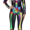 Neon Paint Splatter Skeleton Costume | Halloween | Womens Costumes