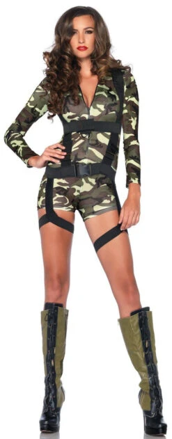 Goin Commando Army Paratrooper Romper Costume | Military | Womens Costumes