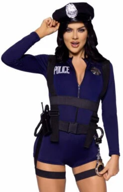 Handcuff Hottie Police Romper Costume | Law Enforcement | Womens Costumes