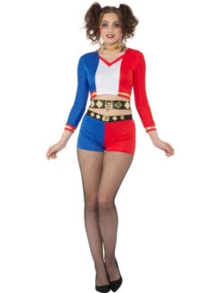 Harley Quinn Inspired Crazy Rebel Girl Costume | DC | Womens Costumes