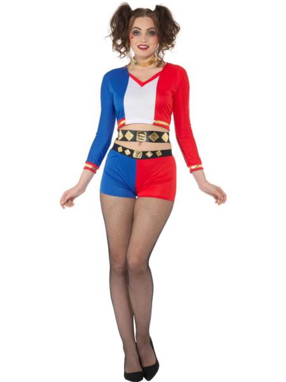 Harley Quinn Inspired Crazy Rebel Girl Costume | DC | Womens Costumes 1 Harley Quinn Inspired Crazy Rebel Girl Costume | DC | Womens Costumes