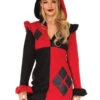 Harley Quinn Cozy Harlequin Fleece Costume | DC | Womens Costumes