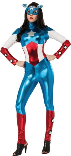American Dream Jumpsuit Captain America Costume | Marvel | Womens Costumes