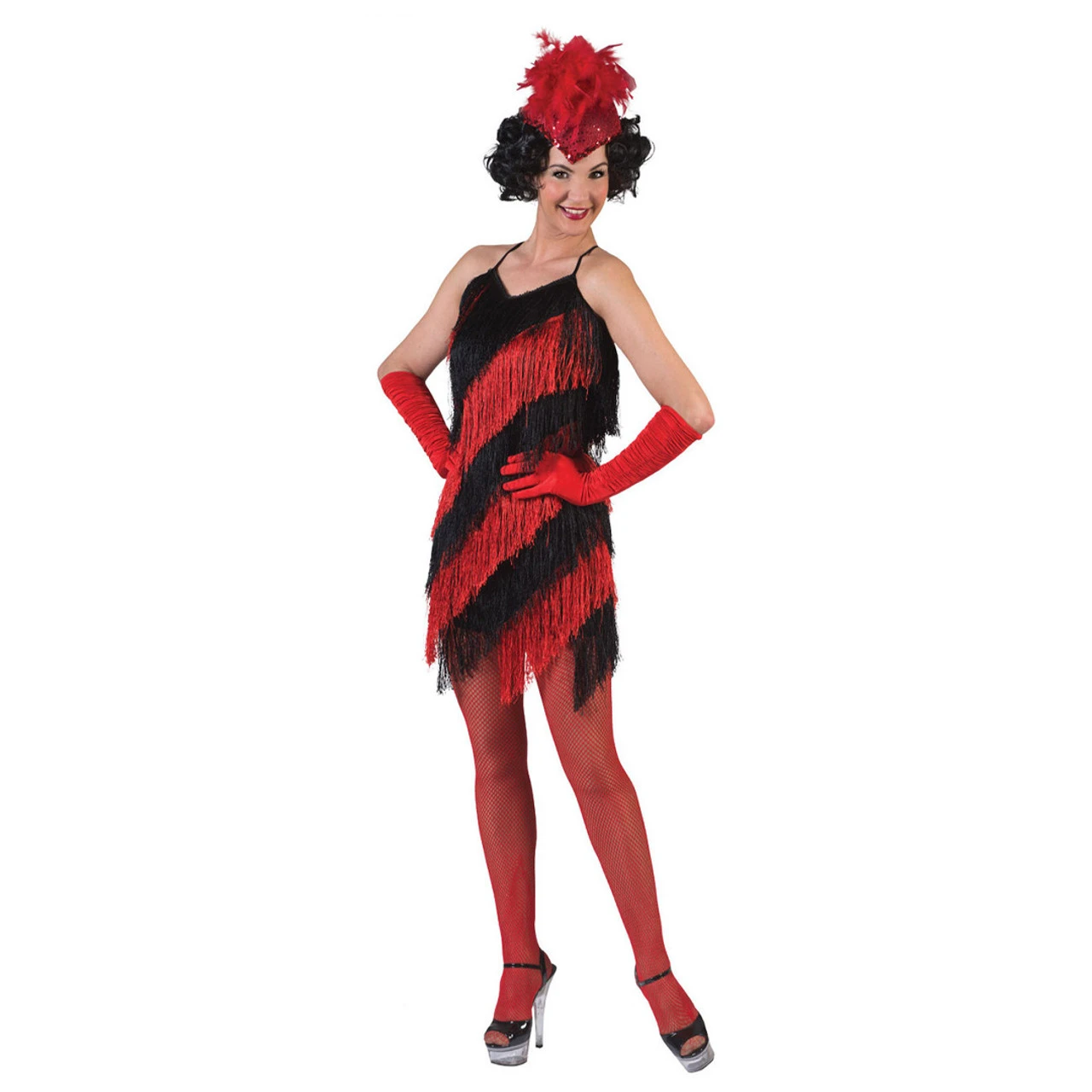 20s Charleston Black And Red Fringed Flapper Costume | 1920s | Womens Costumes 1 20s Charleston Black And Red Fringed Flapper Costume | 1920s | Womens Costumes