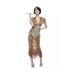20s Sequin Silver And Gold Flapper Costume | 1920s | Womens Costumes