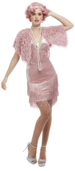 20s Vintage Pink Flapper Costume | 1920s | Womens Costumes