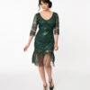 20s Margaux Green Flapper Dress | 1920s | Womens Costumes