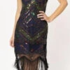 20s Fernande Navy Blue Flapper Dress | 1920s | Womens Costumes
