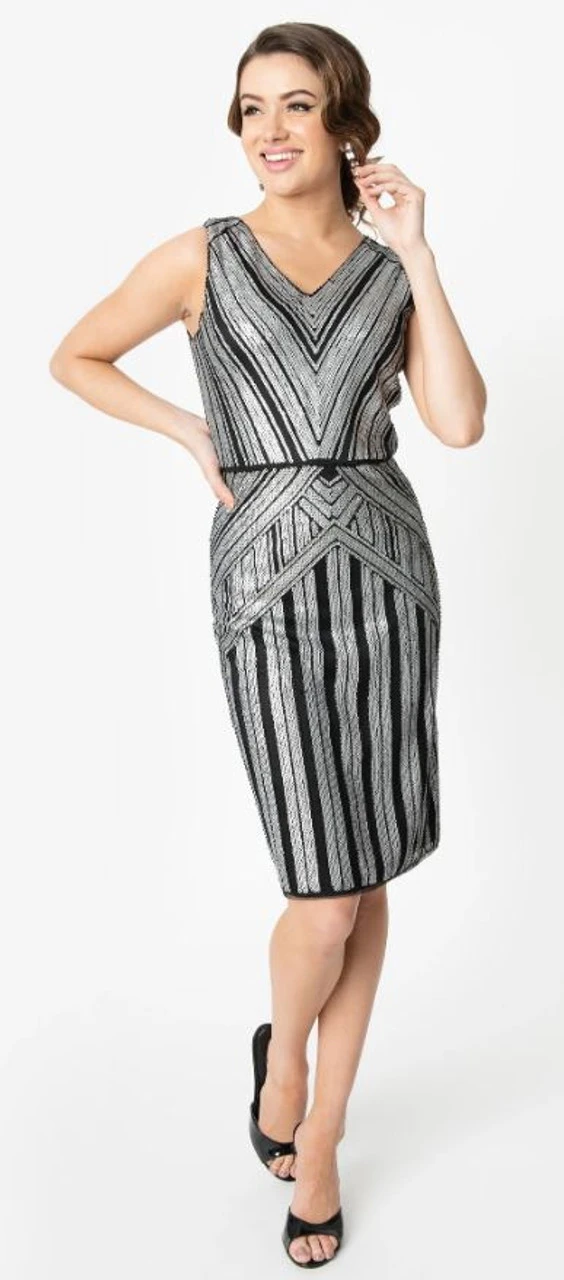 20s Joanna Silver Flapper Dress | 1920s | Womens Costumes 1 20s Joanna Silver Flapper Dress | 1920s | Womens Costumes