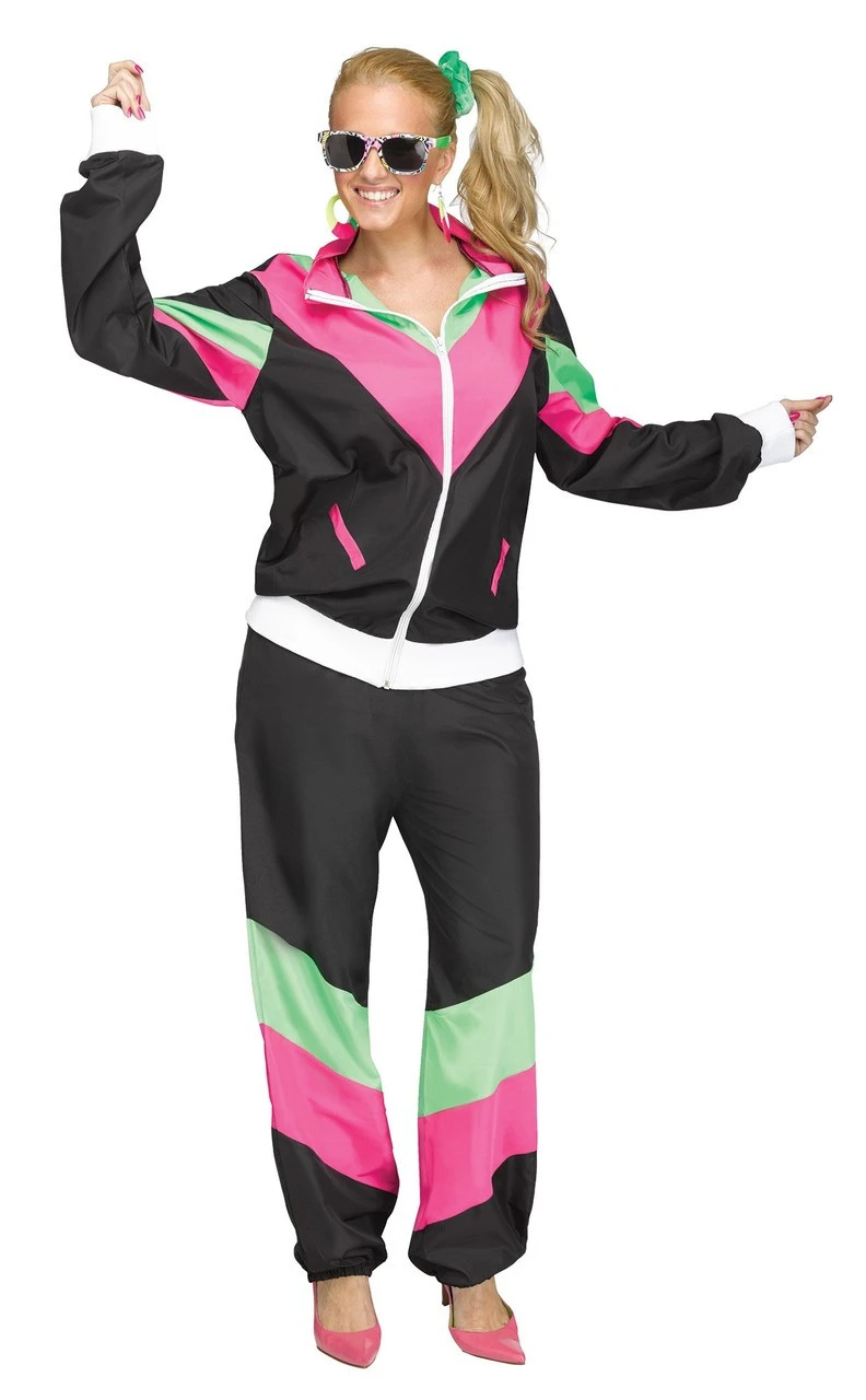 Rockin 80s Tracksuit Costume | 1980s | Womens Costumes 1 Rockin 80s Tracksuit Costume | 1980s | Womens Costumes