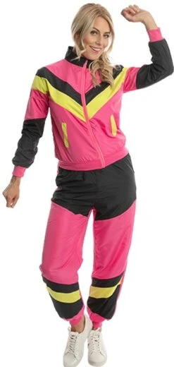 80s Neon Windbreaker Track Shell Suit Costume | 1980s | Womens Costumes