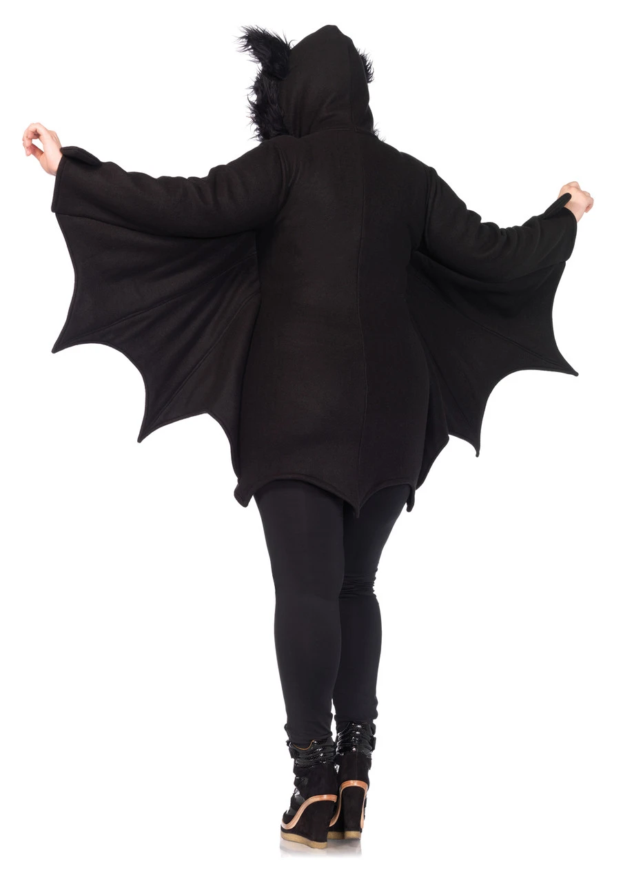 Cozy Bat Fleece Hoodie Dress | Animals | Womens Costumes 2 Cozy Bat Fleece Hoodie Dress | Animals | Womens Costumes - Image 2
