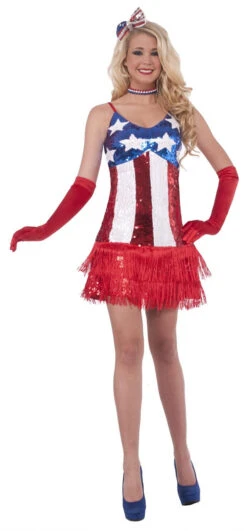 American Patriotic Sparkle 4th Of July Dress | USA | Womens Costumes