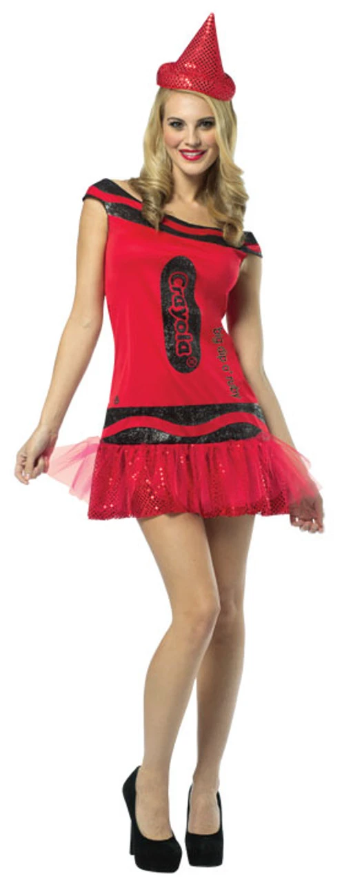 Crayola Glitter Red Crayon Dress | Crayola | Womens Costumes 1 Crayola Glitter Red Crayon Dress | Crayola | Womens Costumes