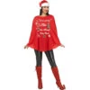 Red Naughty Holiday Party Poncho | Christmas | Womens Costumes