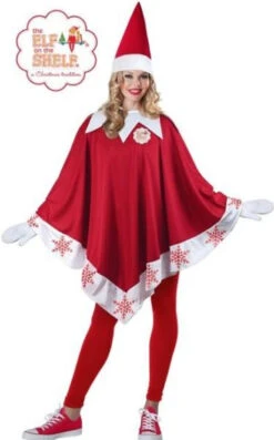 Elf On The Shelf Poncho | Christmas | Womens Costumes
