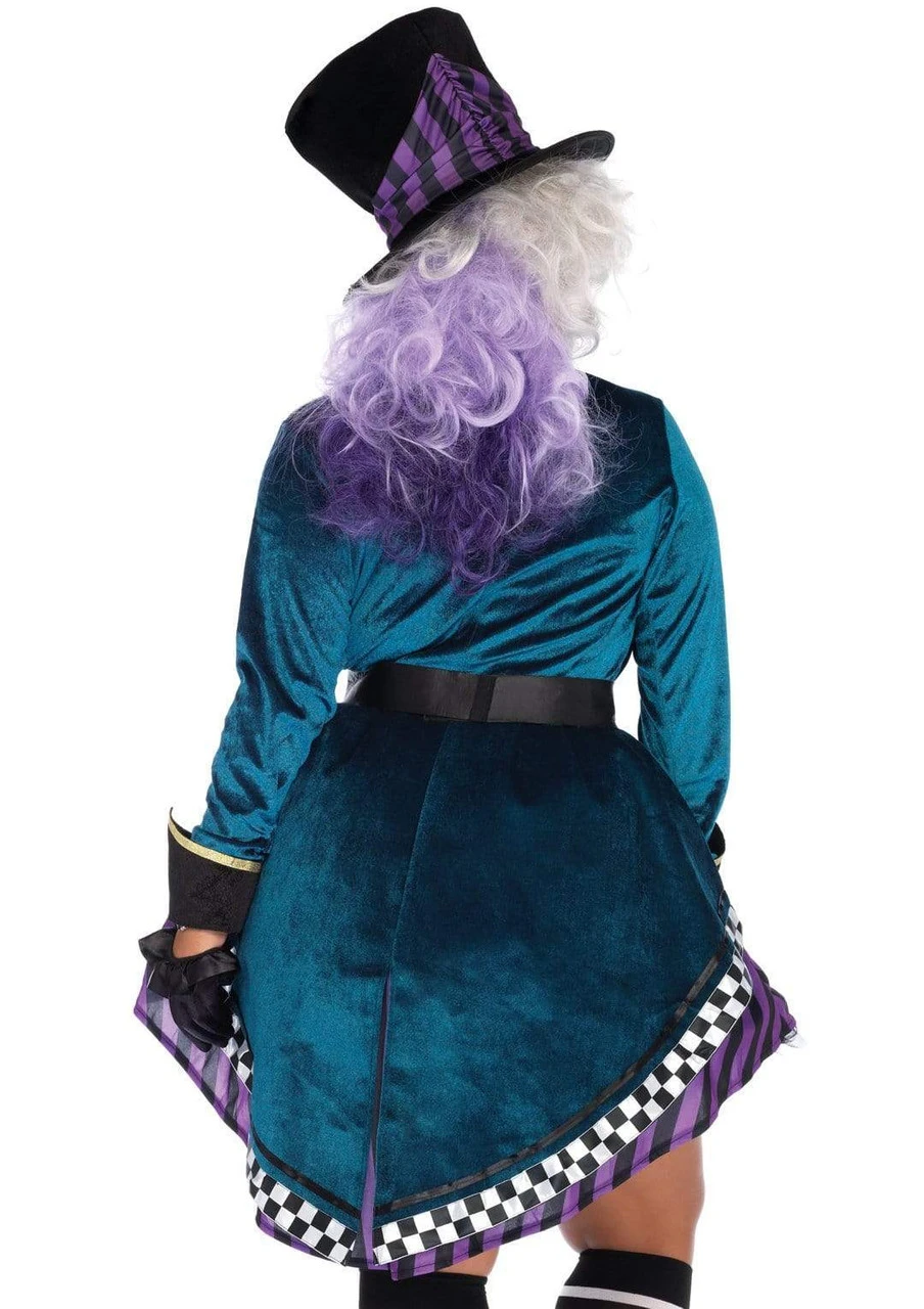 Delightful Hatter Mad Hatter Plus Size Costume | Alice In Wonderland | Womens Costumes 2 Delightful Hatter Mad Hatter Plus Size Costume | Alice In Wonderland | Womens Costumes - Image 2