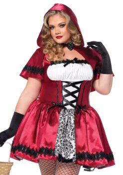 Gothic Red Riding Hood Plus Size Costume | Little Red Riding Hood | Womens Costumes