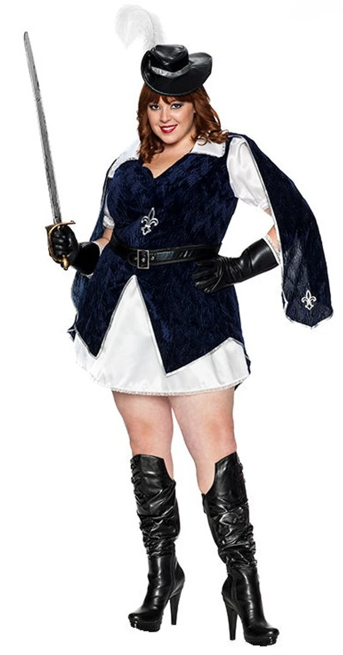 All For One Muskateer Plus Size Costume | Three Musketeers | Womens Costumes 1 All For One Muskateer Plus Size Costume | Three Musketeers | Womens Costumes