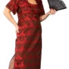 Asian Mandarin Collar Brocade Plus Size Costume | Around The World | Womens Costumes