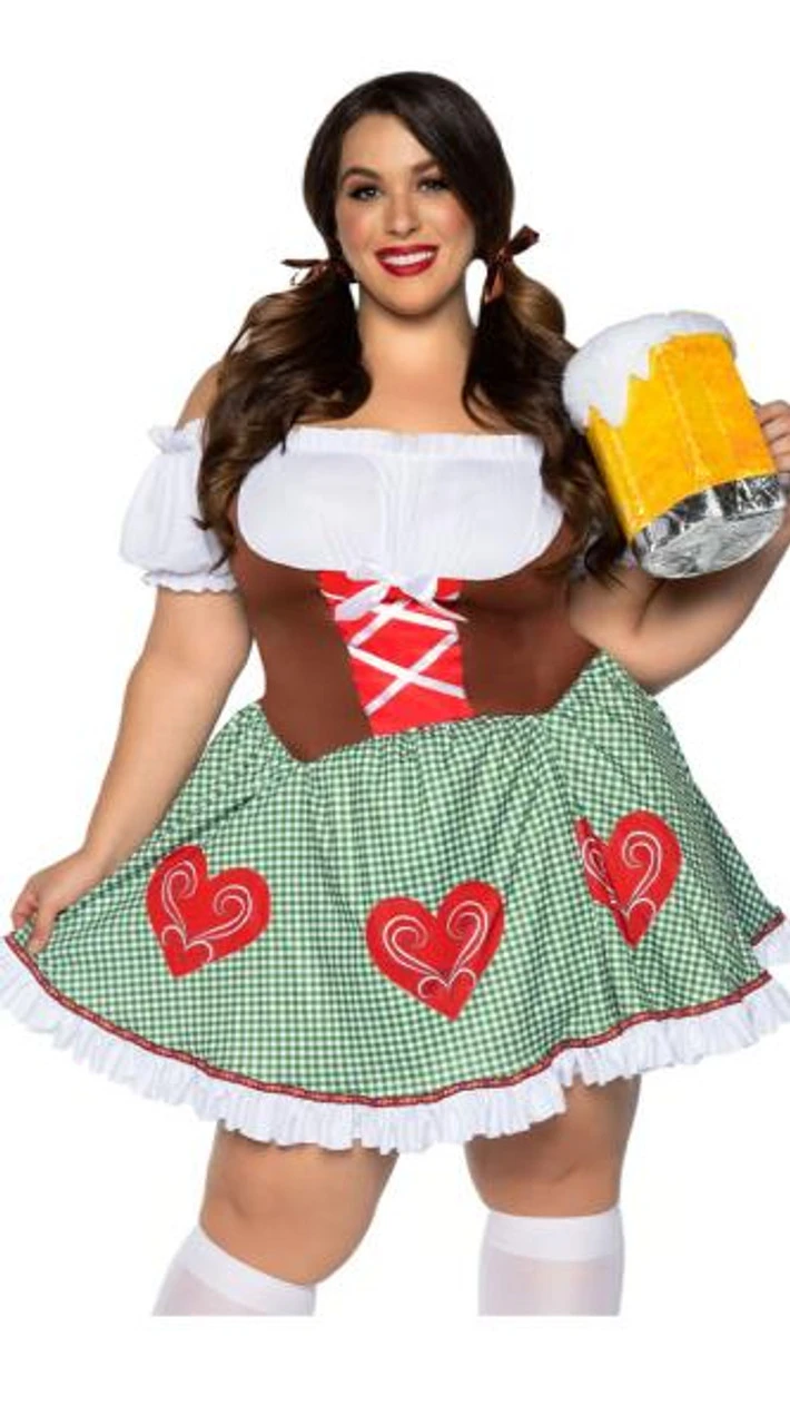 Bavarian Cutie Oktoberfest Dirndl Plus Size Costume | Oktoberfest | Womens Plus Costumes 1 Bavarian Cutie Oktoberfest Dirndl Plus Size Costume | Oktoberfest | Womens Plus Costumes