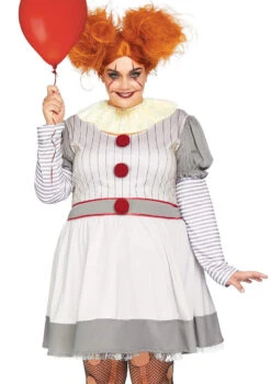 Creepy Clown Plus Size Costume | Halloween | Womens Costumes