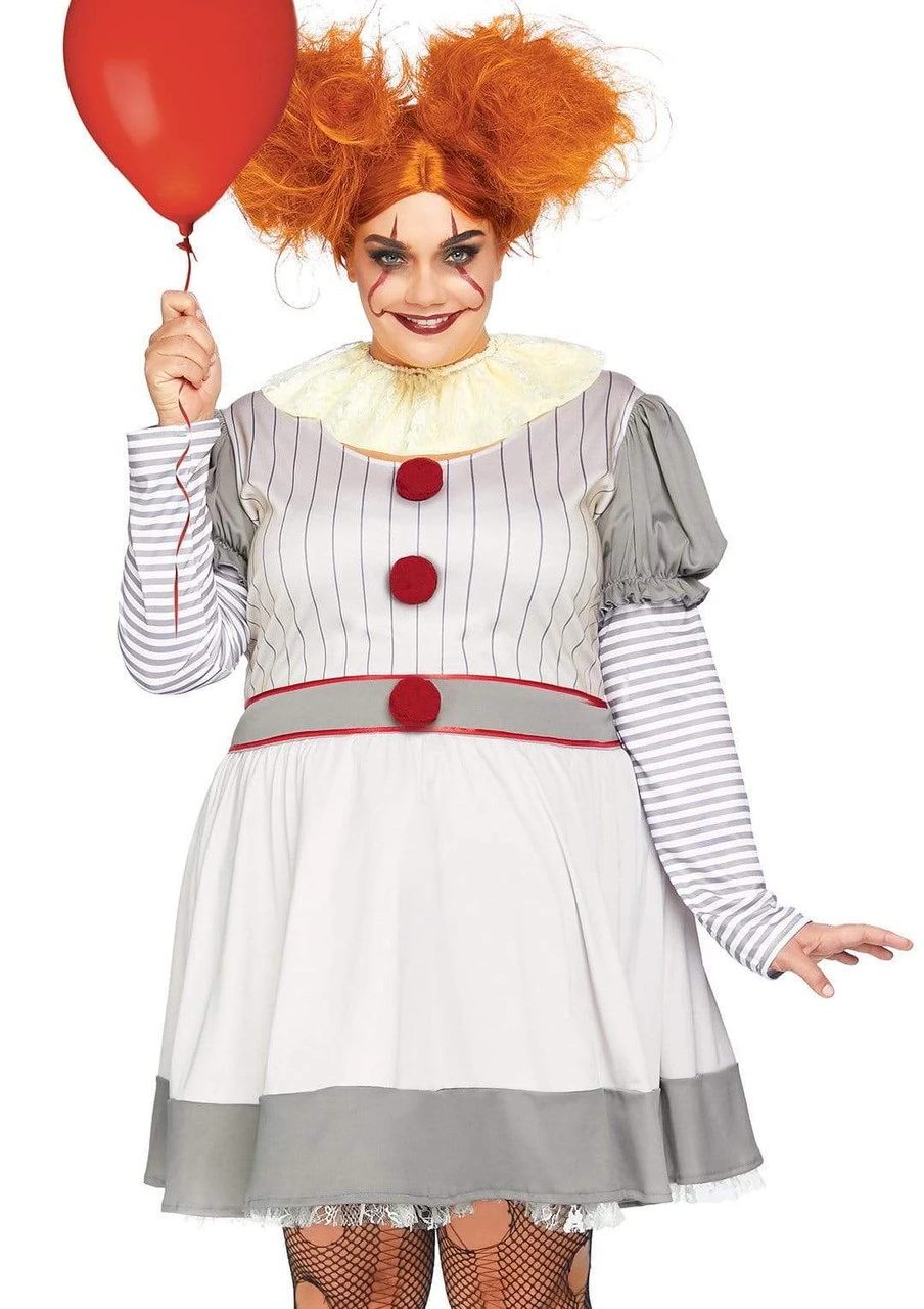 Creepy Clown Plus Size Costume | Halloween | Womens Costumes 1 Creepy Clown Plus Size Costume | Halloween | Womens Costumes