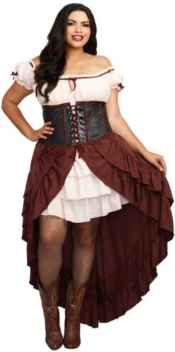 Saloon Gal Plus Size Costume | Western | Womens Costumes