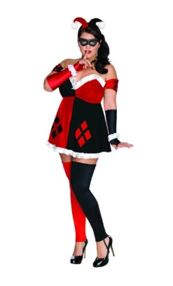 Harley Quinn Jester Plus Size Dress | DC | Womens Costumes