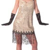 20s Beige Flapper Costume | 1920s | Womens Costumes