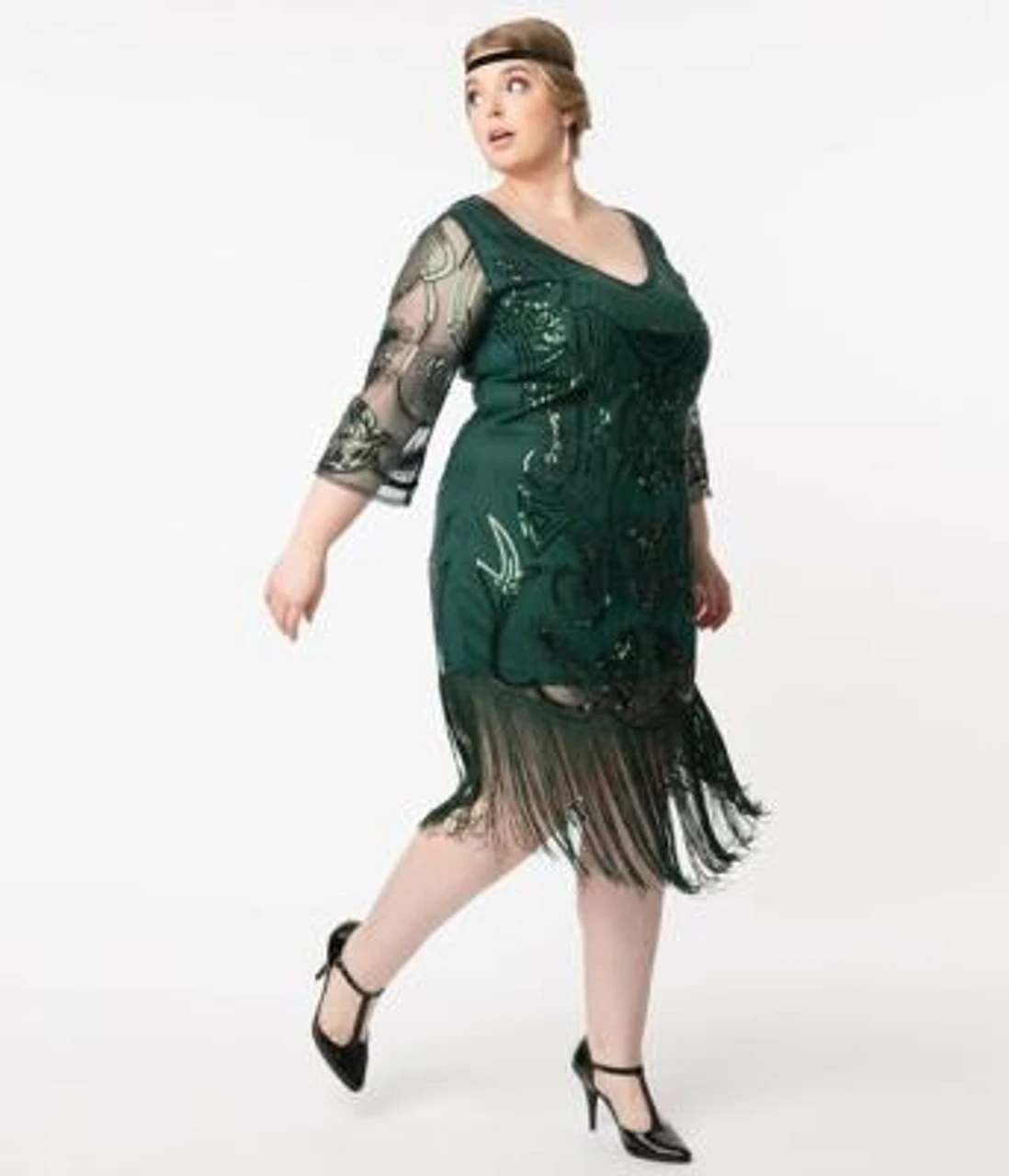 20s Margaux Emerald Green Plus Size Flapper Dress | 1920s | Womens Costumes 1 20s Margaux Emerald Green Plus Size Flapper Dress | 1920s | Womens Costumes