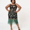 20s Antoinette Green Plus Size Dress | 1920s | Womens Costumes