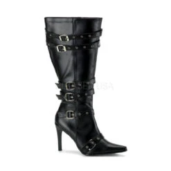 Wide Calf Black Buckled Pirate Costume Boots | Pirates | Costume Footwear