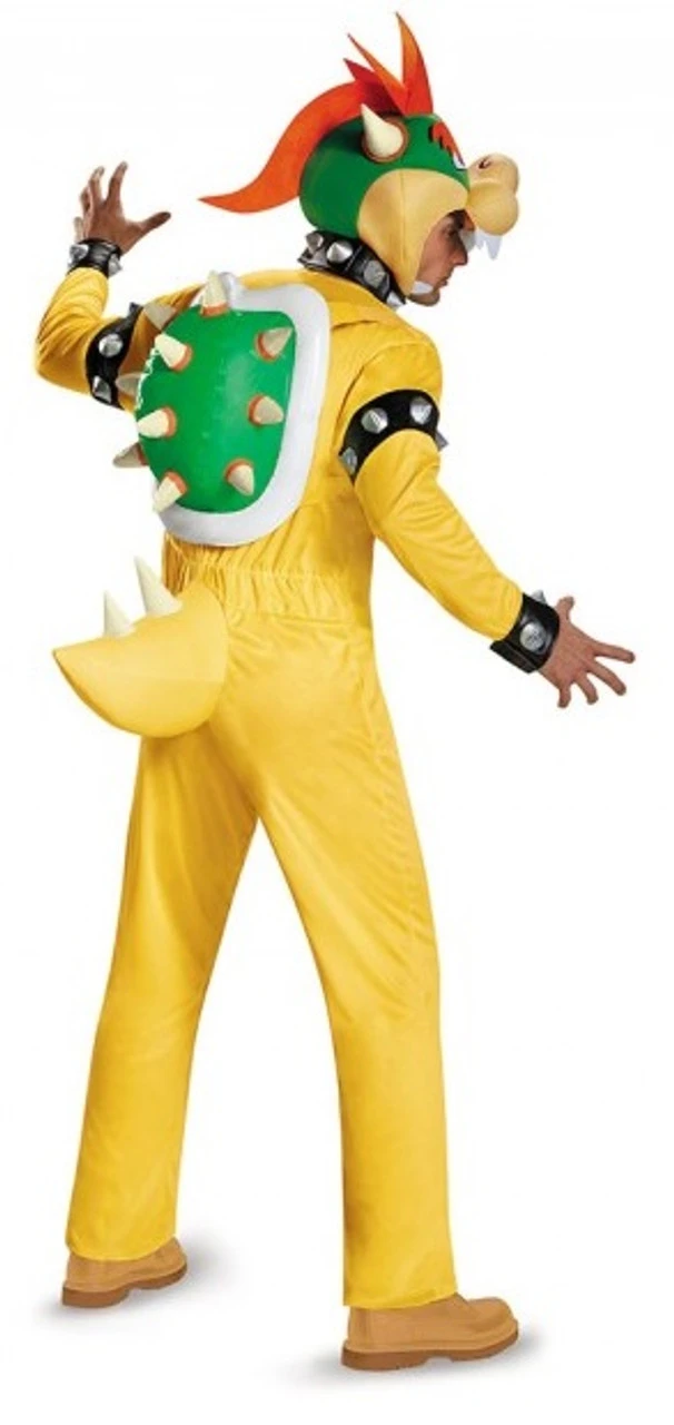 Bowser Super Mario Deluxe Costume | Super Mario Bros | Mens Costumes 2 Bowser Super Mario Deluxe Costume | Super Mario Bros | Mens Costumes - Image 2
