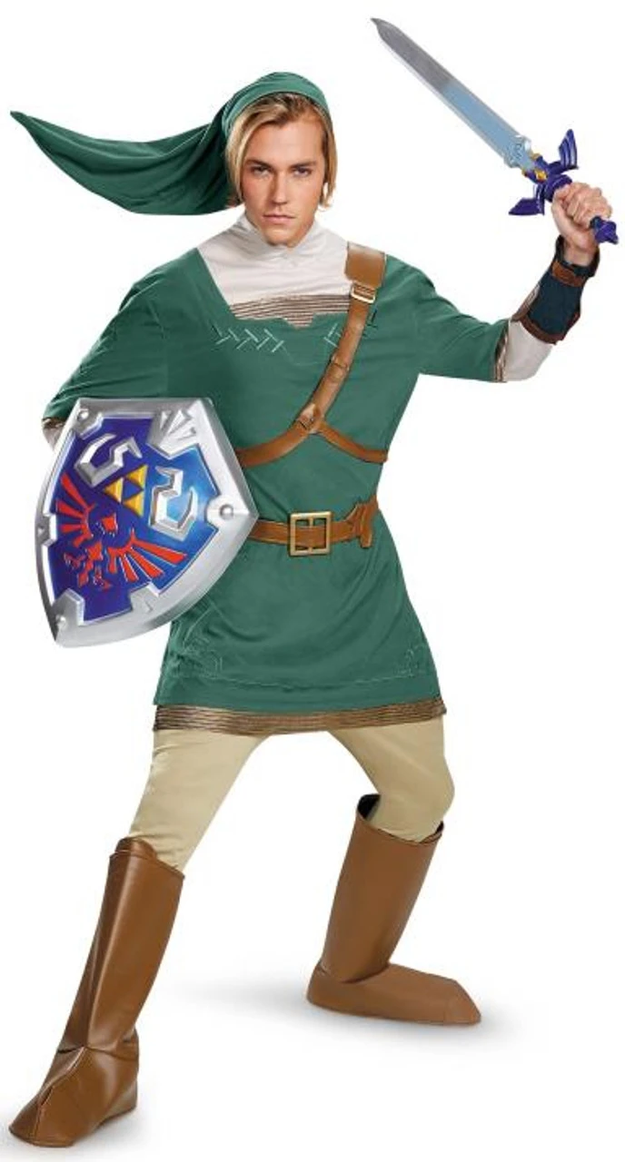 Link Legend Of Zelda Prestige Costume | The Legend Of Zelda | Mens Costumes 1 Link Legend Of Zelda Prestige Costume | The Legend Of Zelda | Mens Costumes