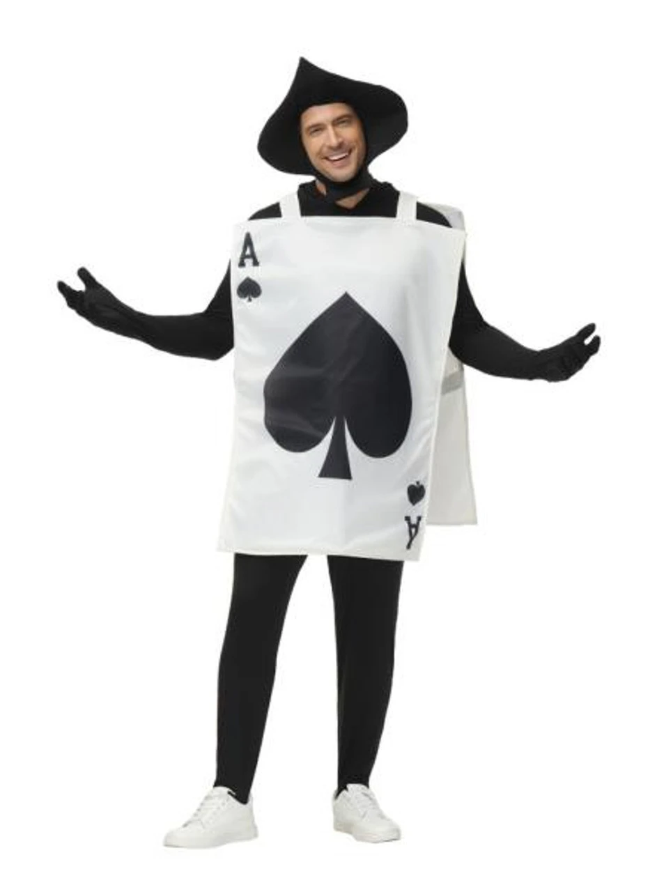 Alice In Wonderland Poker Spade Playing Card Tunic | Alice In Wonderland | Mens Costumes 1 Alice In Wonderland Poker Spade Playing Card Tunic | Alice In Wonderland | Mens Costumes