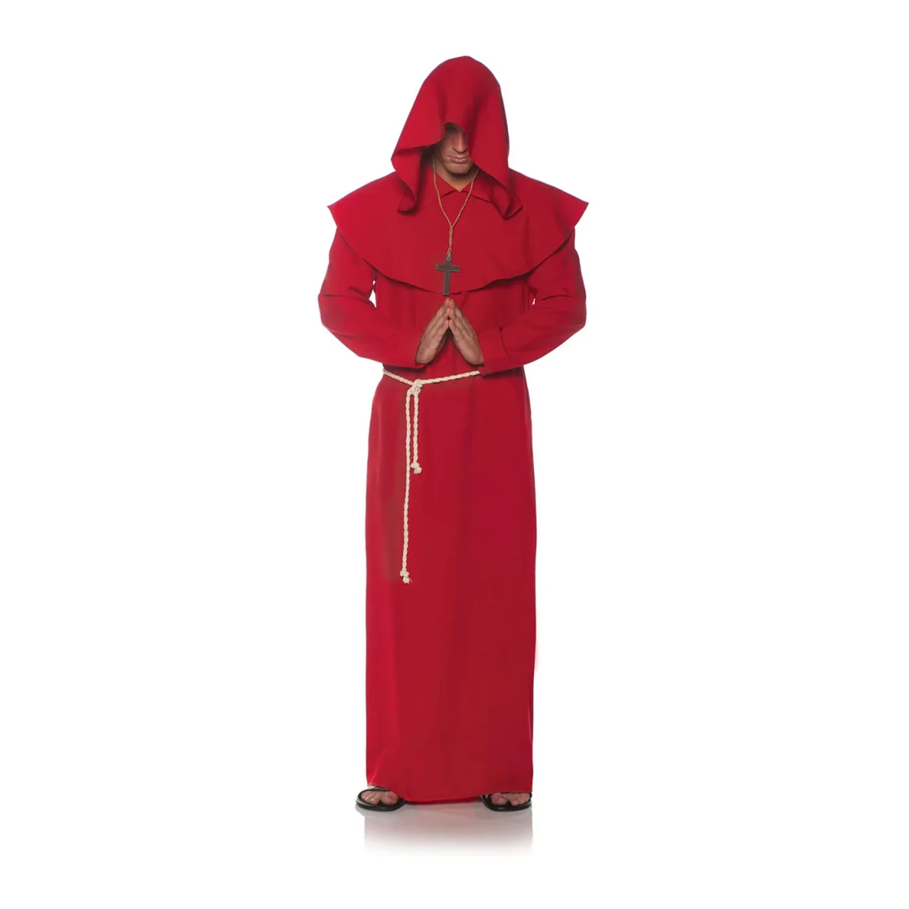 Red Monastic Monk Costume | Medieval | Mens Costumes 1 Red Monastic Monk Costume | Medieval | Mens Costumes