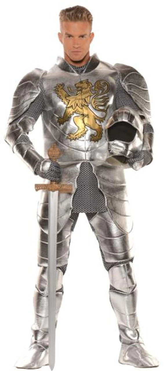 Medieval Knight In Shining Armour Plus Size Costume | Medieval | Mens Costumes 1 Medieval Knight In Shining Armour Plus Size Costume | Medieval | Mens Costumes