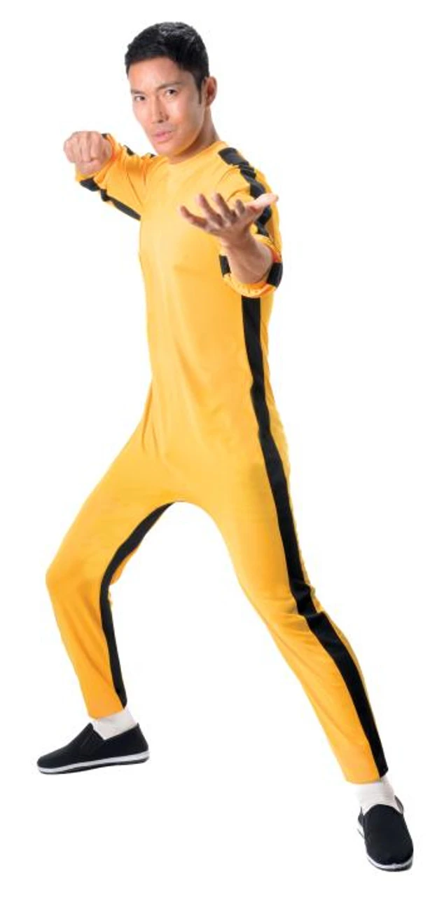 Enter The Dragon Bruce Lee Yellow Jumpsuit | Bruce Lee | Mens Costumes 1 Enter The Dragon Bruce Lee Yellow Jumpsuit | Bruce Lee | Mens Costumes