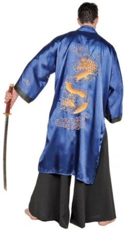 Blue Embroidered Samurai Warrior Plus Size | Mens Costumes